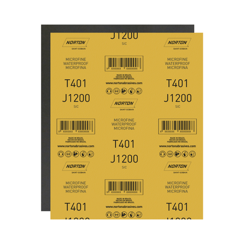 Folha de Lixa Microfina G1200 225 x 275mm T401 Norton