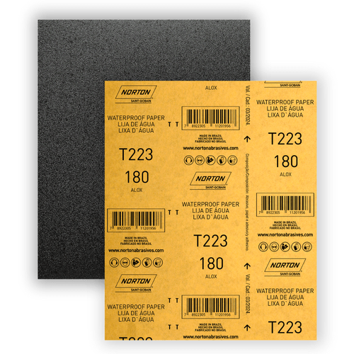 Folha de Lixa Água G180 225 x 275mm T223 Norton
