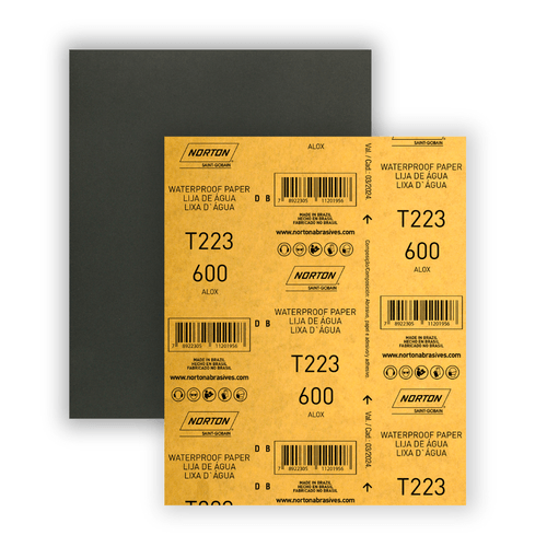 Folha de Lixa Água G600 225 x 275mm T223 Norton