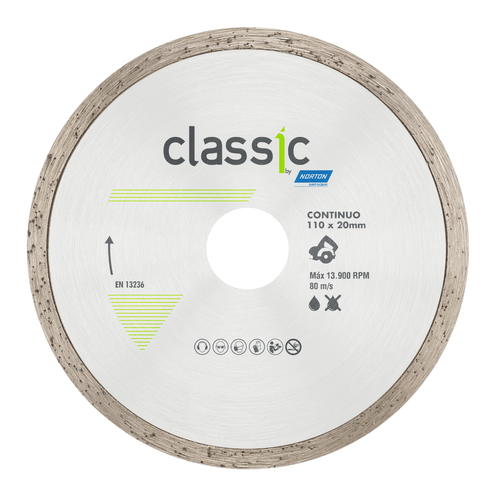 Disco Diamantado 110 x 20mm Para Corte Contínuo Classic 70184693464 Norton