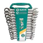 Jogo-Chave-Combinada-com-Catraca-Reversivel-12-pecas-8-a-19mm-ST08044-SATA