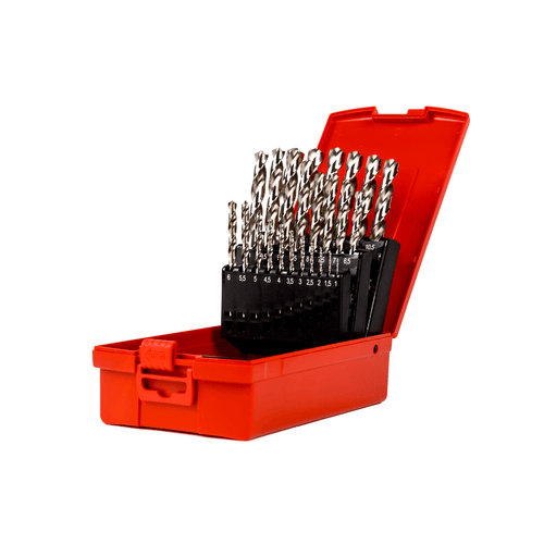Jogo de Brocas AR mm 1.0 a 13mm 25pcs (A290 - brocas A114) - Estojo Plastico A29025BR Dormer