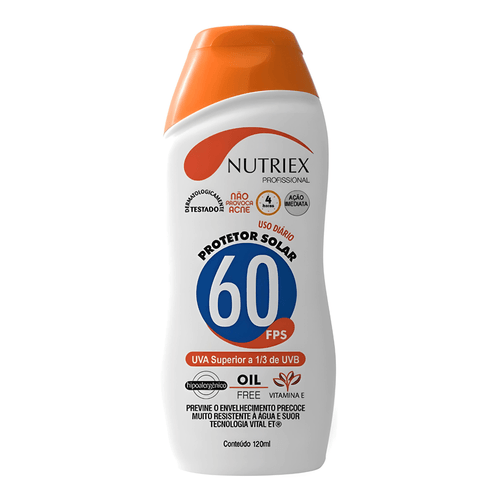 Protetor Solar FPS 60 120 ML Nutriex