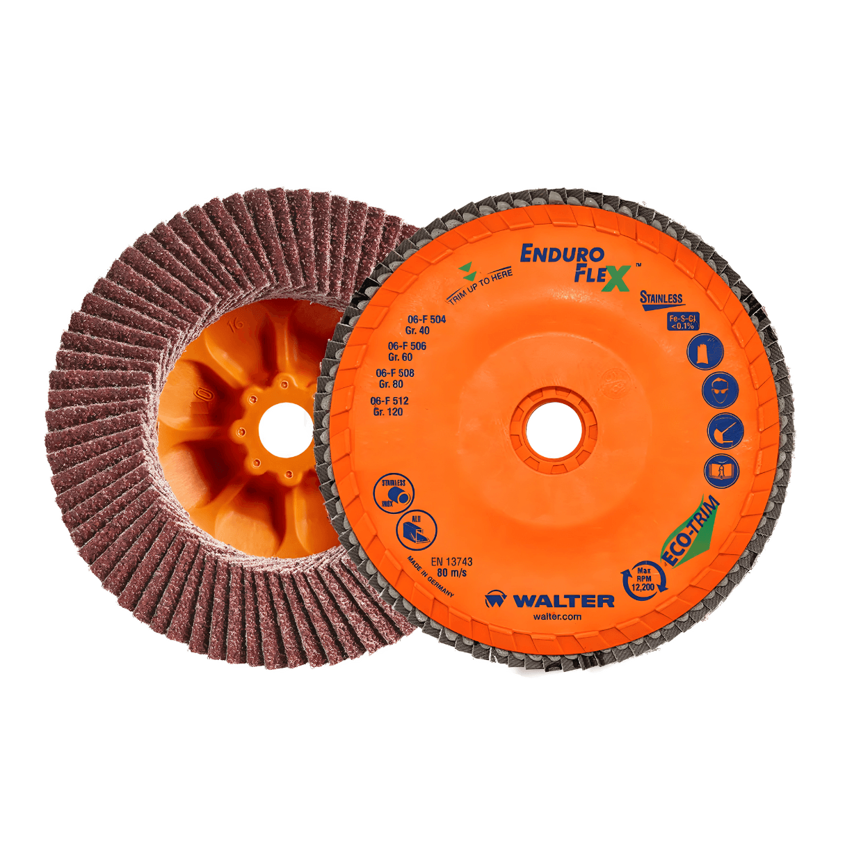 Disco Flap Enduro-Flex para Alumínio 115mm x M14 G120 Walter