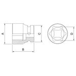 SoqueteSextavadodeImpacto34Pol220MM44890122TramontinaPro