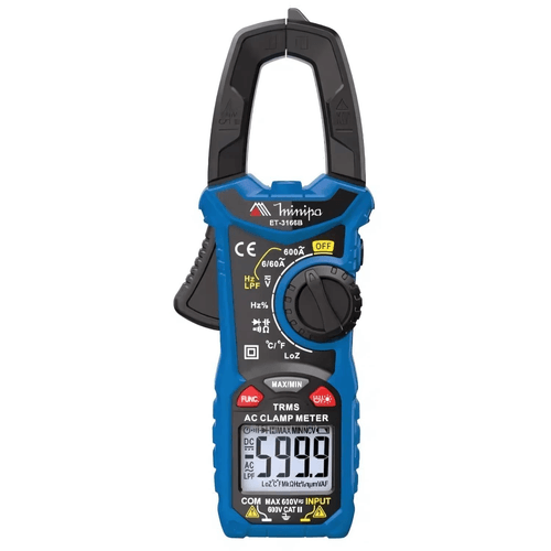 Alicate Amperímetro CAT III 600V ET-3166B Minipa