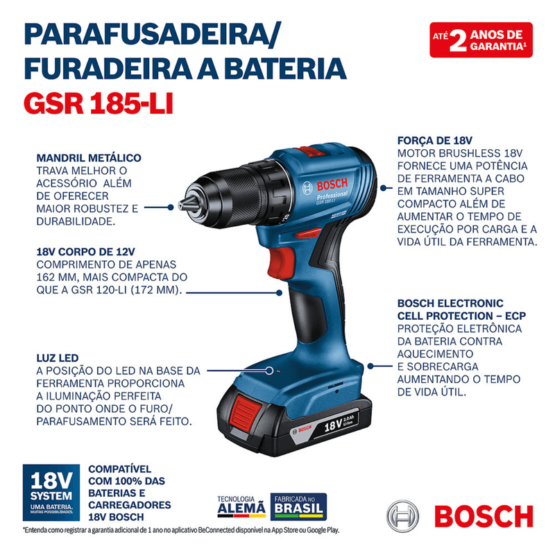 Furadeira-Parafusadeira-1-2--a-Bateria-GSR-185-LI-18V-Com-2-Baterias-e-1-Carregador-Bosch