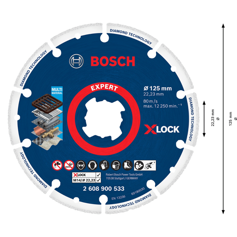 Disco-Diamantado-Para-Metal-EXPERT-125-x-22.23mm-X-LOCK-Bosch