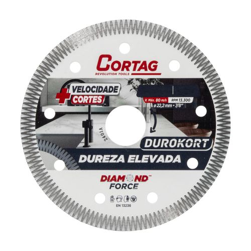 Disco de Corte Diamantado 60668 Durokort Ø 110 MM X Ø 20 MM Cortag