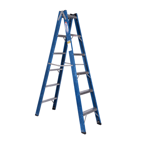 Escada de Fibra Extensiva 6 Degraus 1.80 Metros TAFDP6 W Bertolo
