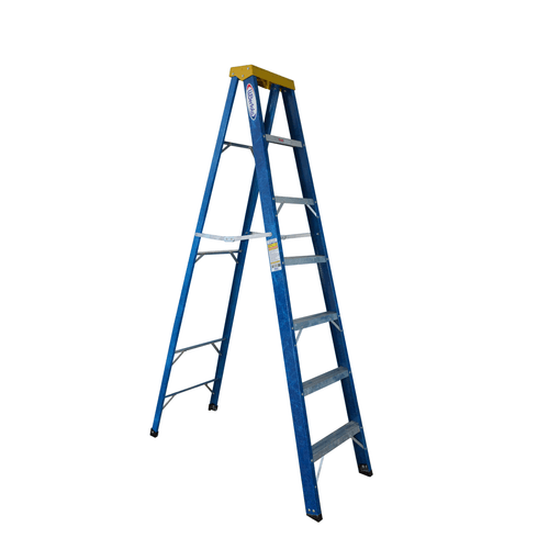 Escada de Fibra Extensiva 7 Degraus 2.10 Metros TAFP7 W Bertolo