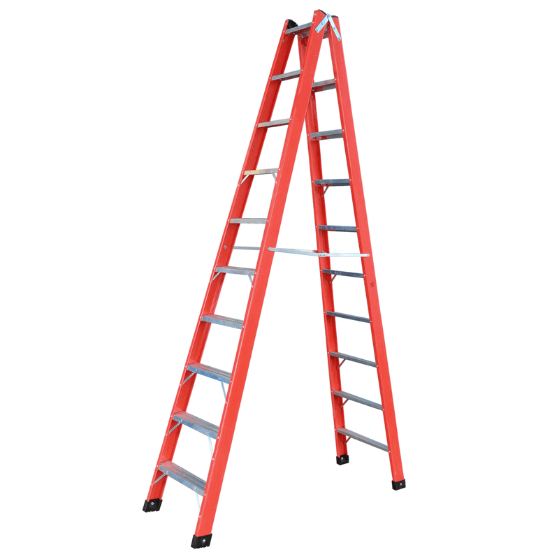 Escada de Fibra Extensiva 8 Degraus 2.40 Metros TAFD8 W Bertolo