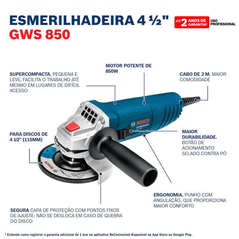 Kit-Esmerilhadeira-GWS-850-e-Martelete-Perfurador-SDS-PLUS-GBH-2-24-D-127V-Bosch--4-