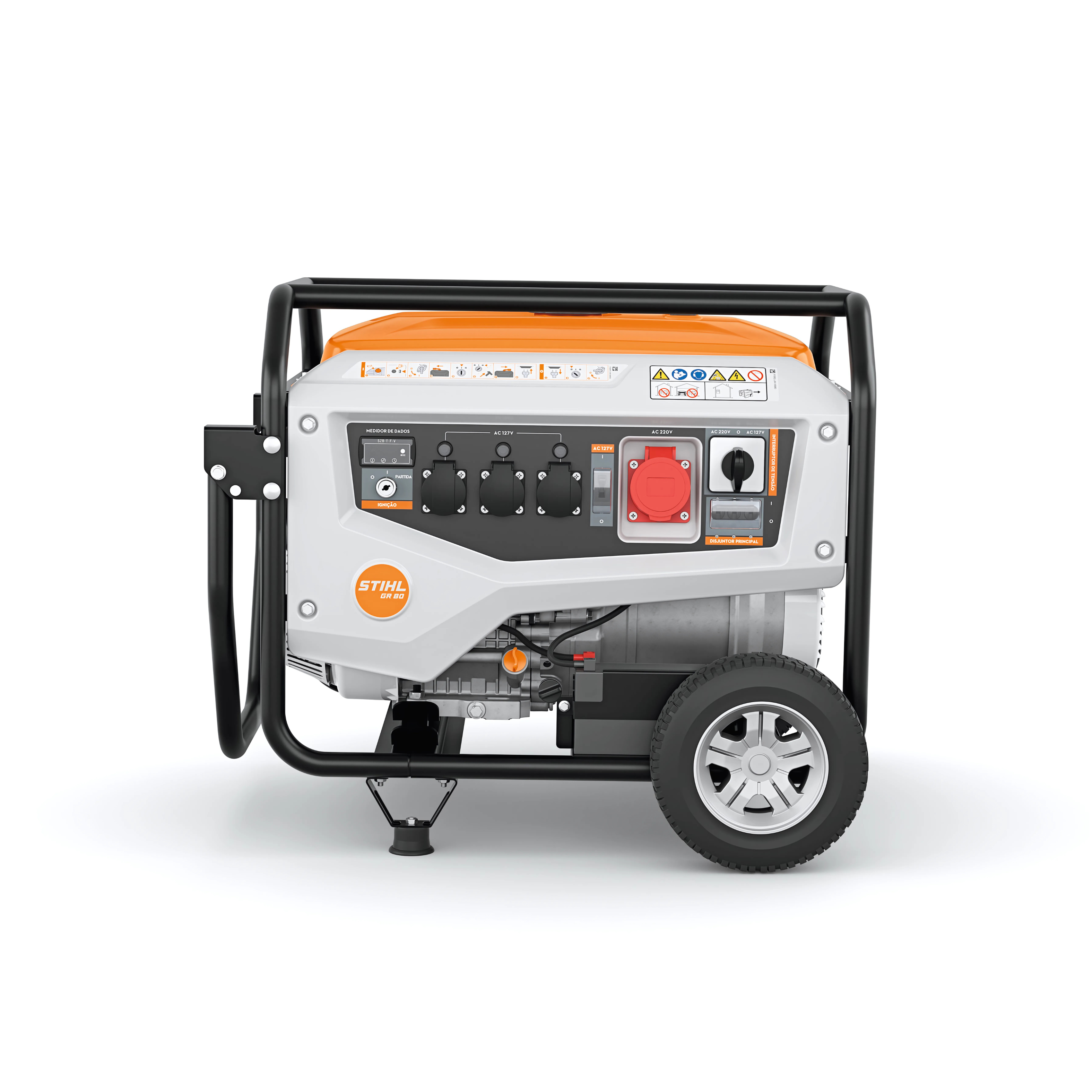 Gerador A Combustão GR 80 6.0KW / 7.3KW 13.4HP 127/220V 4T Partida Manual Stihl