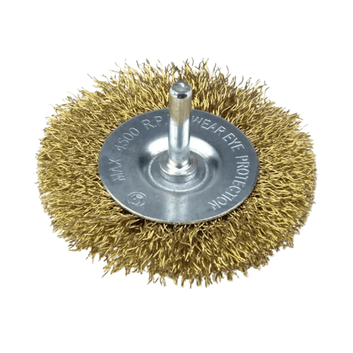 Escova Aço Circular Haste Latonado Ondulado 50mm X 8mm 600051 Pequi