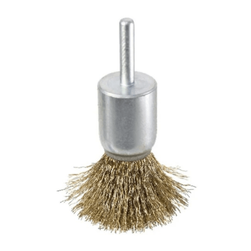 Escova Pincel De Aço Latonado Ondulado Com Hastes 25mm 1" 6018 Abrasfer