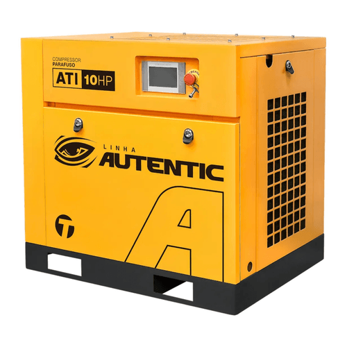 Compressor Parafuso Autentic At 10HP 10BAR 220V Trifásico ATI 10Hp Techto