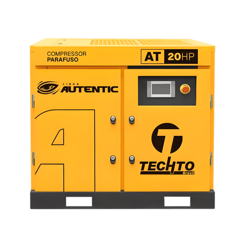 Compressor Parafuso Autentic At 20HP 10 Bar 220V Trifásico ATI 20Hp Techto
