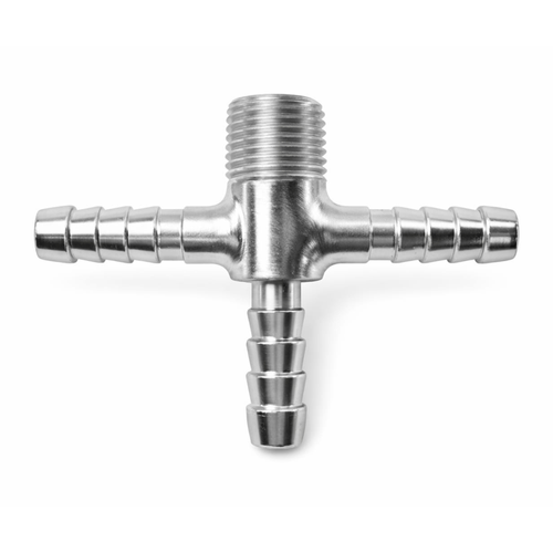 Espigão Em Tee Macho Com 3 Saídas De Aço Bicrom 1/4" R 124TE DDS