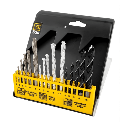 Jogo De Brocas Combinadas 16 Peças 9TG EDA