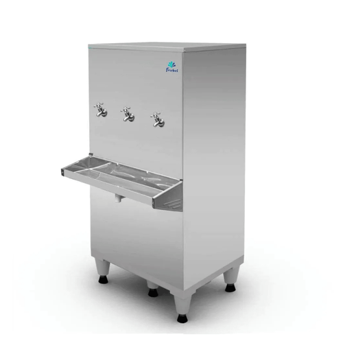 Bebedouro De Coluna Inox 3 Torneiras 100L 220V Com Filtro 20000163/20000164 Frisbel
