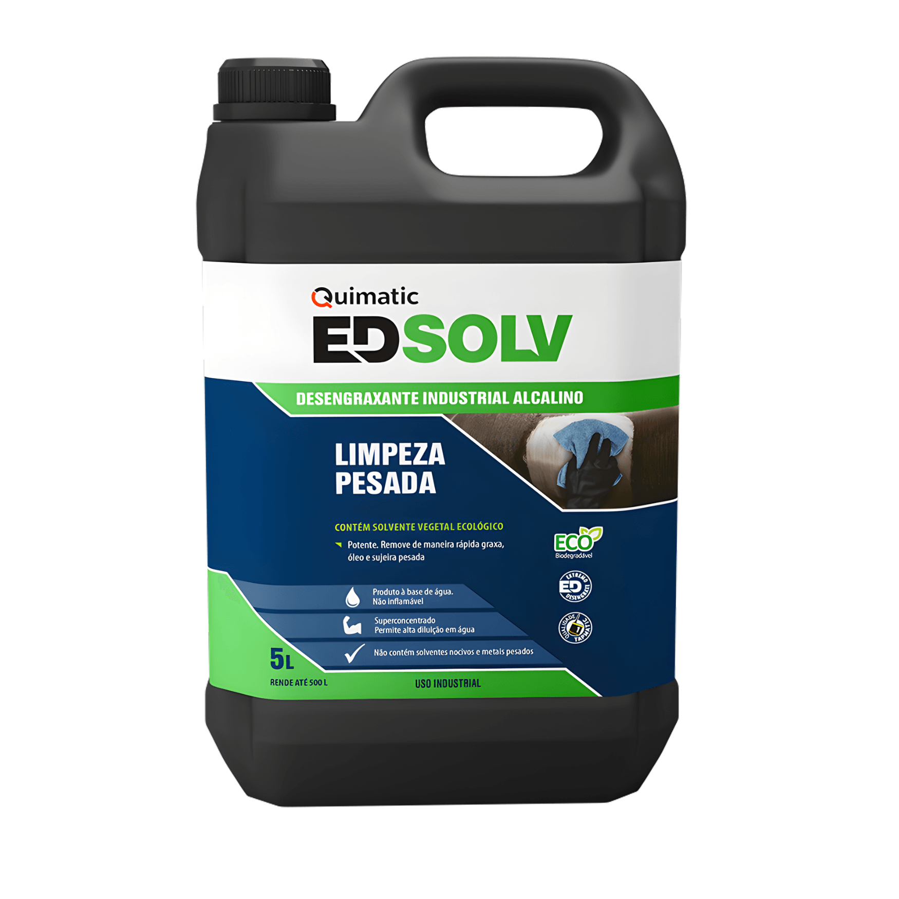 QUIMATIC ED SOLV - Desengraxante Industrial Biodegradavel - 5 L - Quimatic
