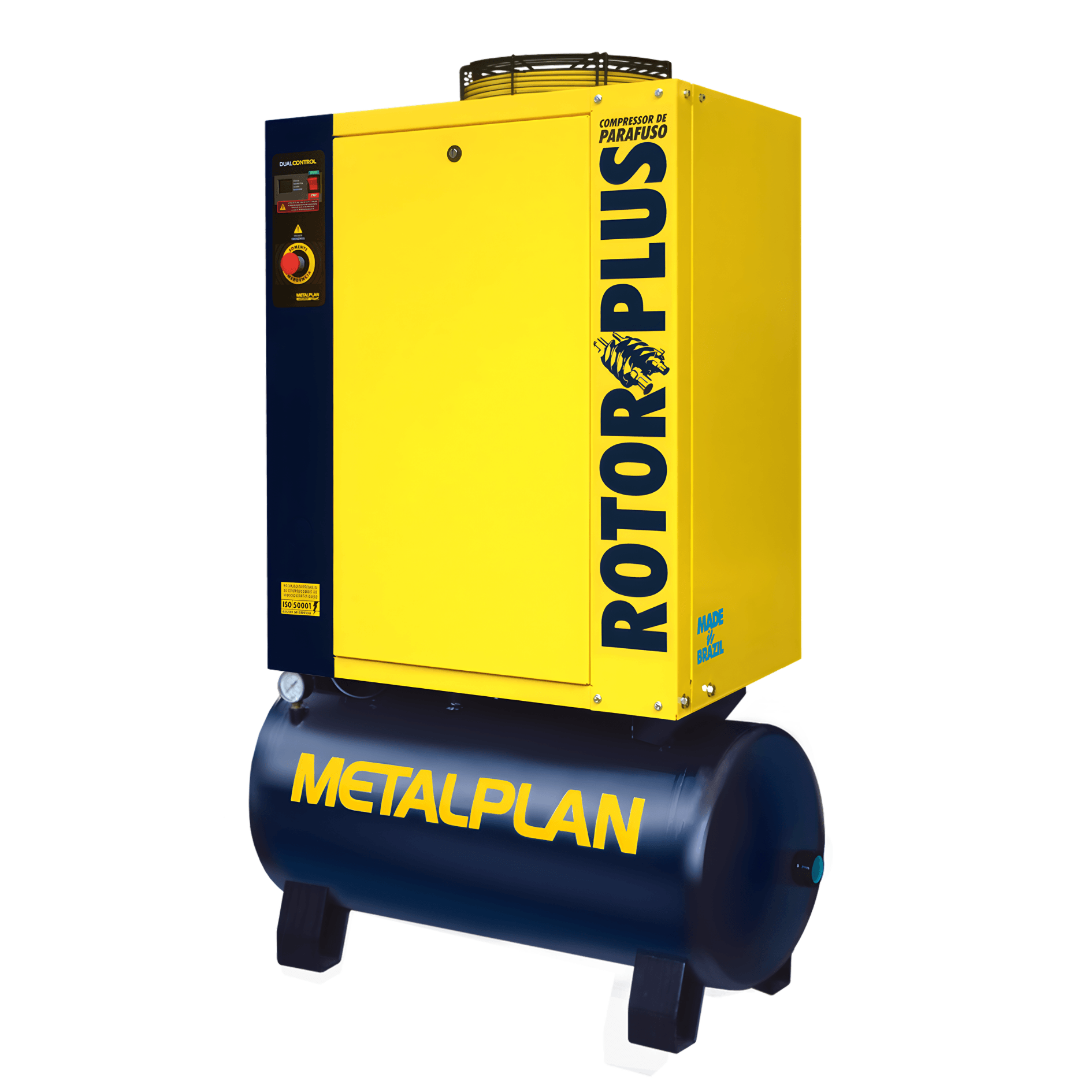 Compressor Parafuso Rotor Plus 15 HP 9BAR 380V 152 Litros Metalplan