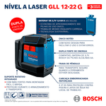 NivelaLaserVerde12MSuporteGiratorioGLL1222GBosch